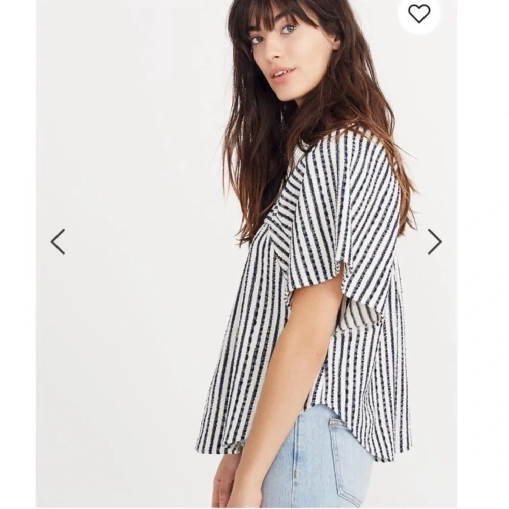 Madewell Texture & Thread Butterfly Top in Isley Stripe Top Size XS - Picture 2 of 13